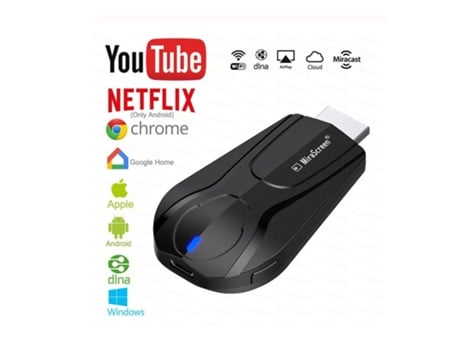 Wifi inalámbrico pantalla receptor Airplay HDMI Dongle TV Stick Miracast adaptador para Chromecast Mirror Box para ios Android negro