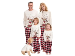Conjunto De Pijama Navideño Para Hombres, Mujeres Y Niños.