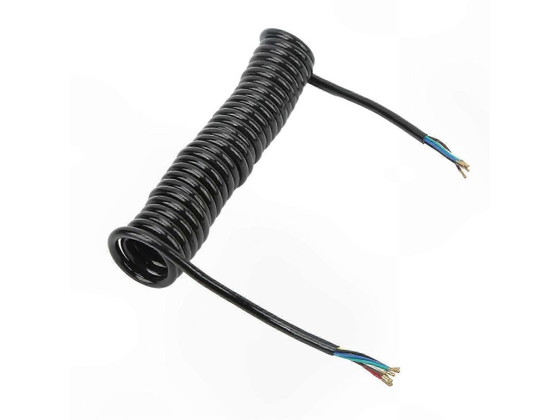 Cable De Remolque En Espiral De Cobre Y Poliuretano De 7 Núcleos Y 3,9 M (20 Awg) Para Remolcar Camiones Y Autocaravanas.