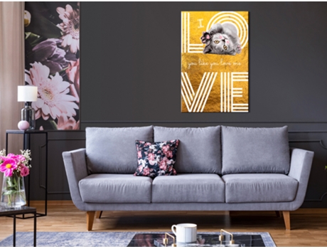 Cuadro ARTGEIST I Love You like You Love Me (1 Part) Vertical (80x120)