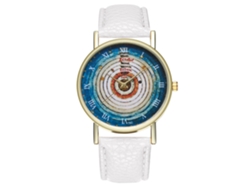 Reloj De Cuero Para Hombres Y Mujeres Pareja Dial Redondo De Cuarzo Fashinable