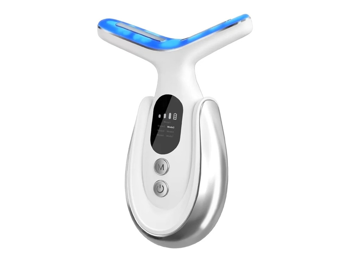 Masajeador facial de cuello 7 en 1, masajeador facial de mano para un cuidado mejorado de rostro, cuello y hombros con función de vibración Bestvite