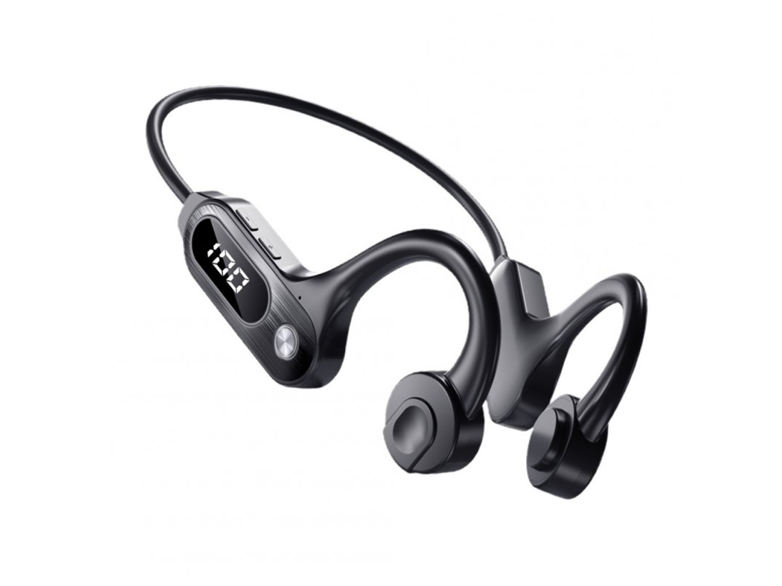 Auriculares Bluetooth de Condução Óssea Leve Sem Fio Pendurado V30 Preto