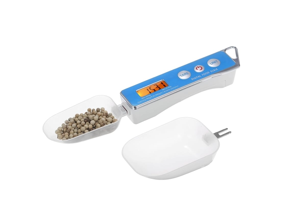 Báscula digital de cocina con cuchara, medidor electrónico preciso con función de tara, ideal para chefs y amantes de la cocina. Gusshious