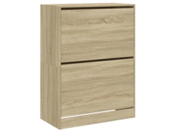 Juego de 2 zapateros con 2 cajones abatibles, roble Sonoma MAISON EXCLUSIVE (80x42x108 cm)