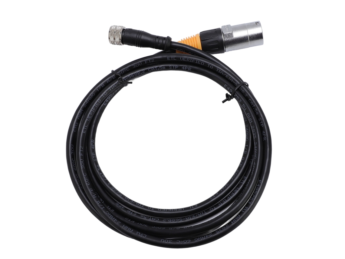 Cable Ethernet Impermeable Para Uso En Interiores Y Exteriores Con Conector Hembra Rj45 A M12-5p, 2 M