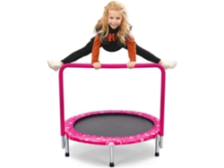 Cama Elástica 92 cm para Niños Tranpolín Plegable Capacidad 150 kg con Cobertura Acolchada de Seguridad (Rosa) COSTWAY