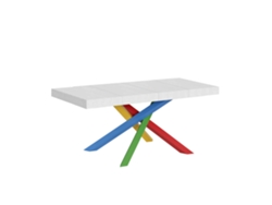 Mesa extensible 90x140/244 cm Volantis Premium Fresno Blanco estructura multicolor 4/B ITAMOBY