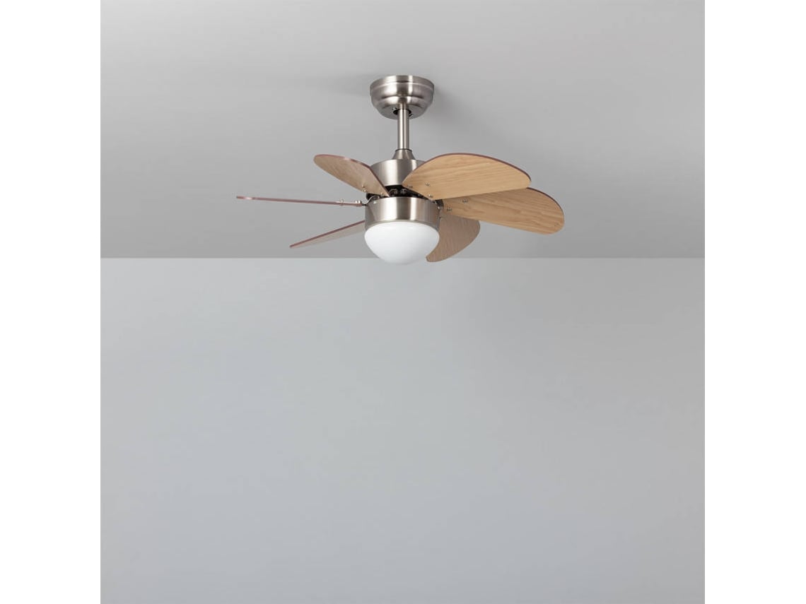 Ventilador de Techo LEDKIA TechBrey LED Orion (12 W - Madera - 810 mm)