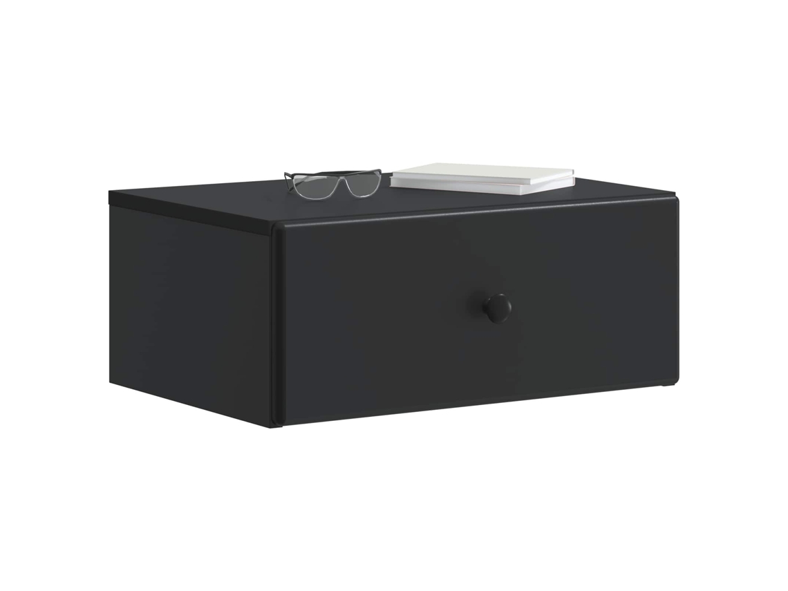 Maison Exclusive - Mesita De Noche De Pared 2 Pcs Negro 49 X 34,5 X 20 Cm
