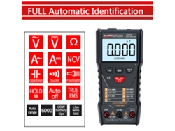 Multímetro Portátil Inteligente Et8103 Con Pantalla Lcd True Rms, 6000 Cuentas, Medición Automática De Voltaje, Corriente, Resistencia Y Capacitancia, Y Linterna.