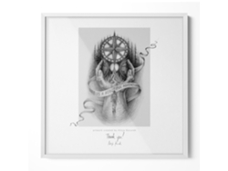 Elegante marco de espejo cuadrado (50 x 50 cm - blanco)