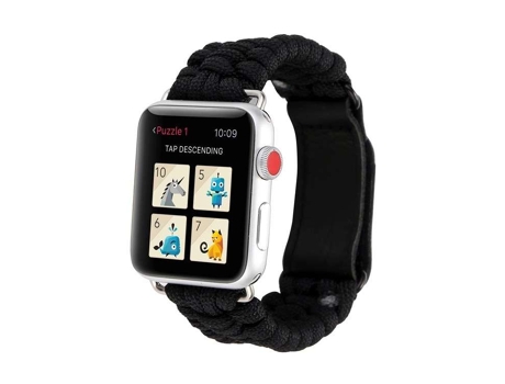 Correa Pulsera Fio Trenzado para Apple Watch Series 6 40Mm Negro