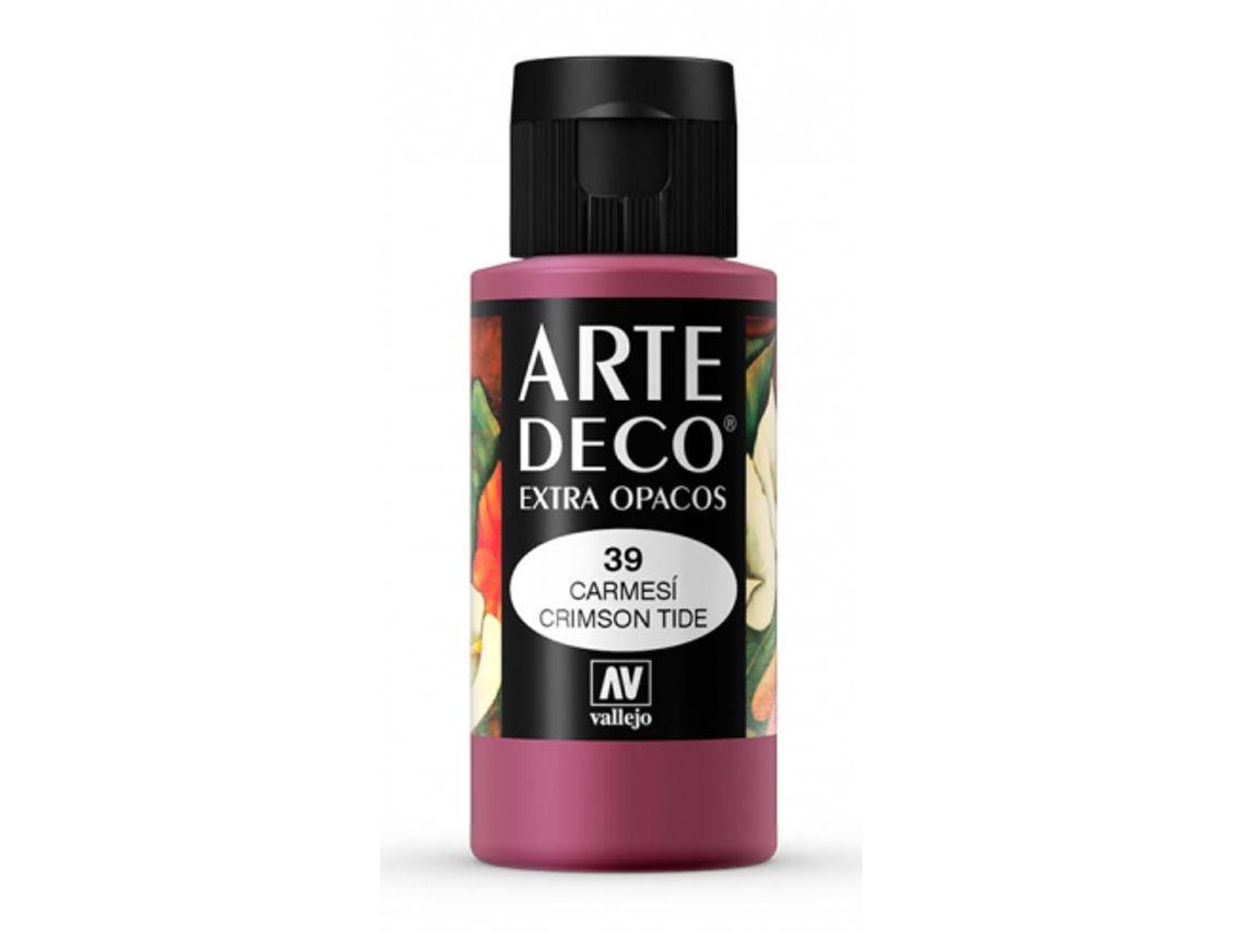 Pintura Acrilica Arte Deco Vallejo 60 Ml (Carmesí 39)