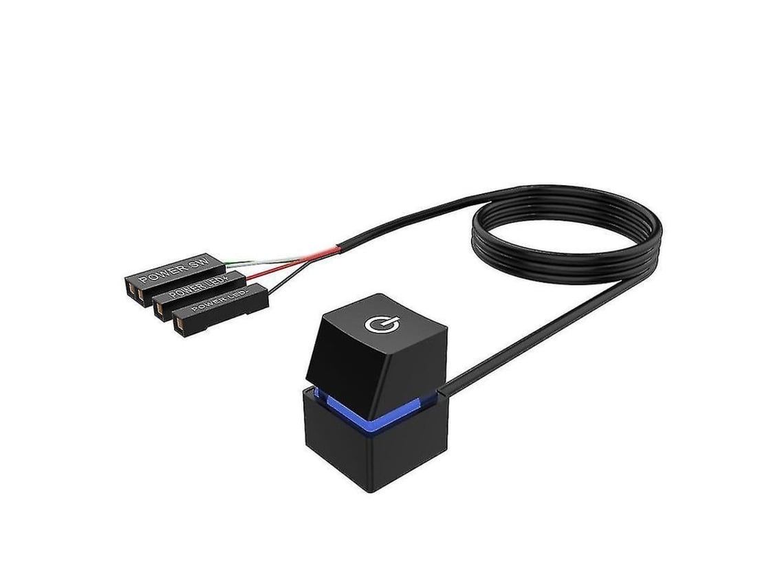 Cable De Alimentación Portátil Para Pc, Interruptor De Encendido/apagado Con Cable De Extensión De 400 Cm, Azul