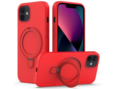 Funda Mobile Phone Cases Magsafe Liquid With Ring para iPhone 12 Silicona