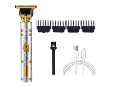 Cortadora de cabello eléctrica profesional para hombres cortadora de cabello para barba con hoja en T cortadora inalámbrica y recargable