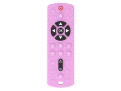 Juguete Para La Dentición Con Forma De Mando A Distancia De Tv, Silicona Segura, Juguete Sensorial Educativo Para Bebés, Rosa.