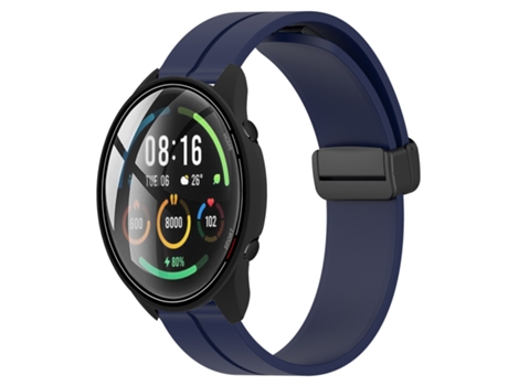 Correa de reloj inteligente para Xiaomi MI Watch Color 22 mm Color sólido Cierre magnético Correa de reloj de silicona (Azul medianoche)