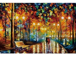 Rompecabezas De Madera Para Adultos De 1000 Piezas - Paseo Nocturno Lluvioso - Desafiante Para Noches De Juegos (amarillo)