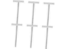 Juego De 6 Soportes Portátiles De Acero Inoxidable De 40 Cm Para Carteles Con Varilla Metálica Estable Para Desfiles.