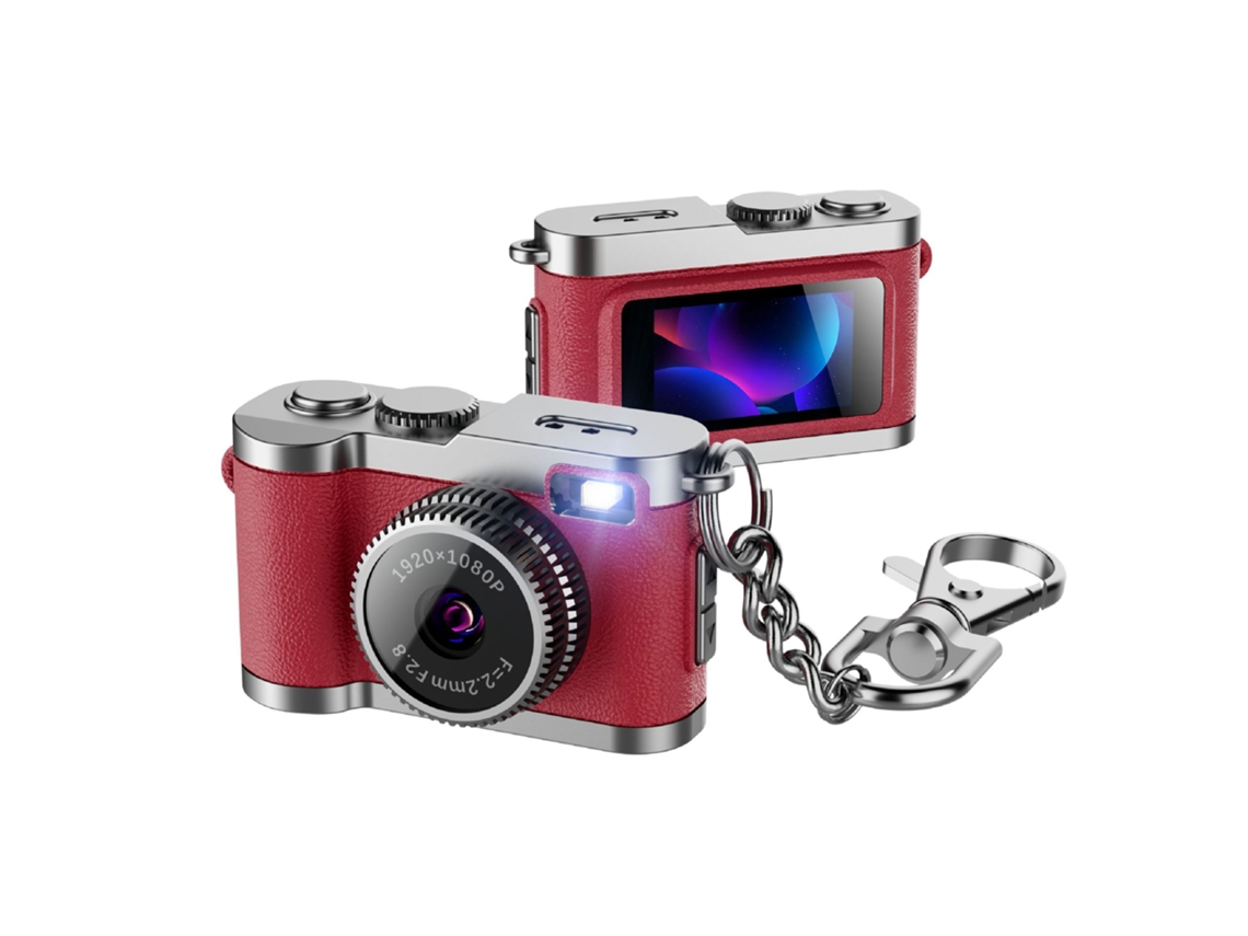 Minicámara Digital (roja, 16 Gb) 1080p Con Pantalla, Portátil, Para Deportes Al Aire Libre, Videocámara Retro De Pulgar