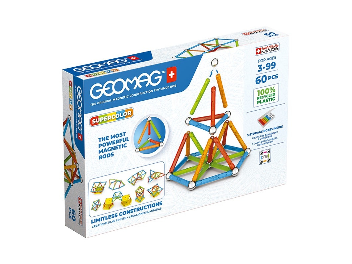 Juego Educativo GEOMAG Geomag Green Supercolor 60 (Edad Mínima Recomendada: 3 años)
