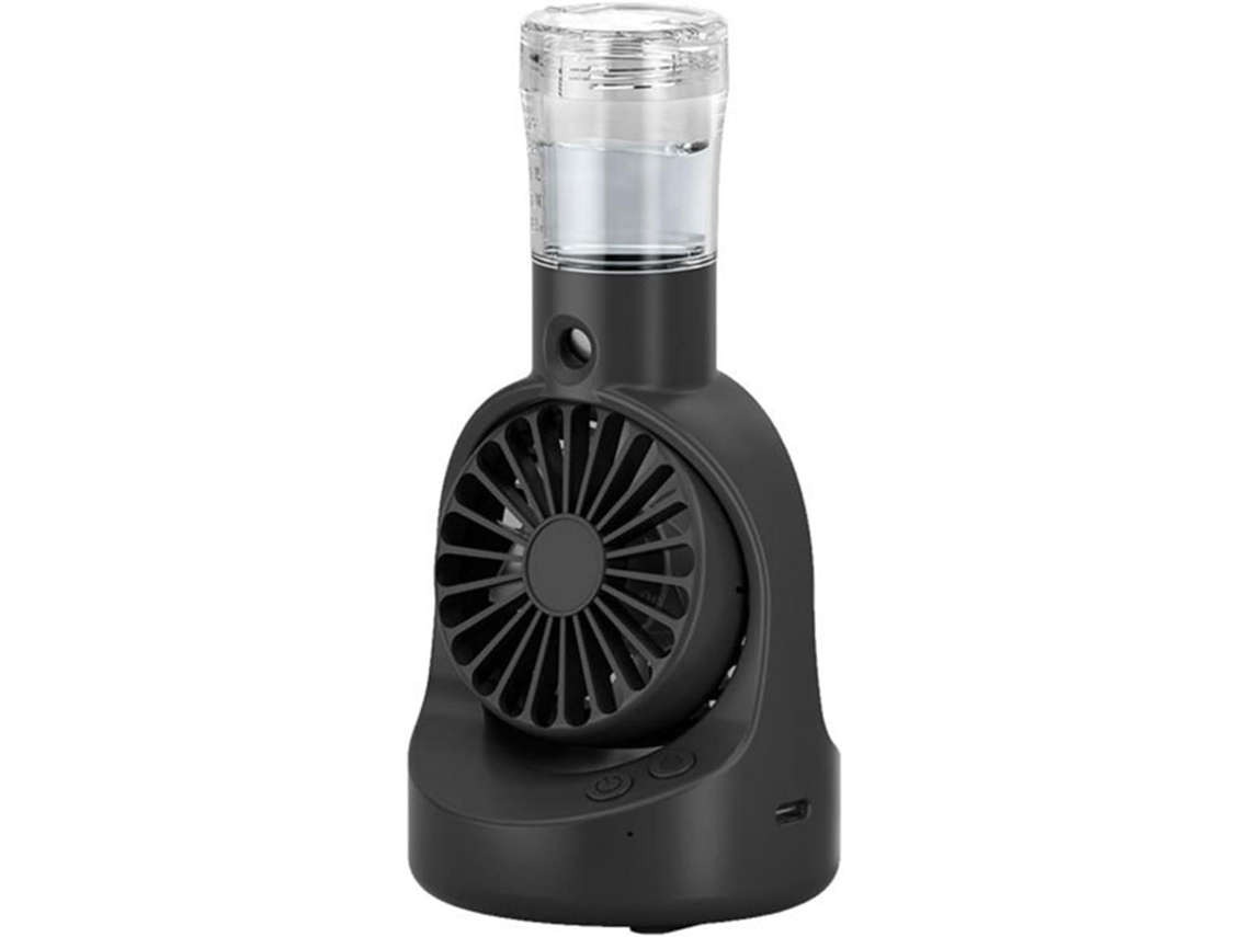 (negro) Ventilador De Mano Recargable, Ventilador De Escritorio, Pulverizador Portátil