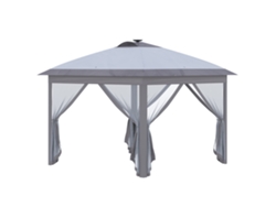 Cenador Led Oxford Gris De 3,3 M Con Usb, Montaje Rápido.