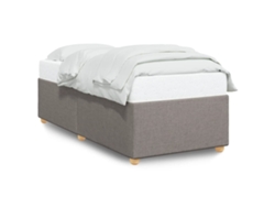 Maison Exclusive - Estructura De Cama Sin Colchón Tela Gris Taupe 90x190 Cm