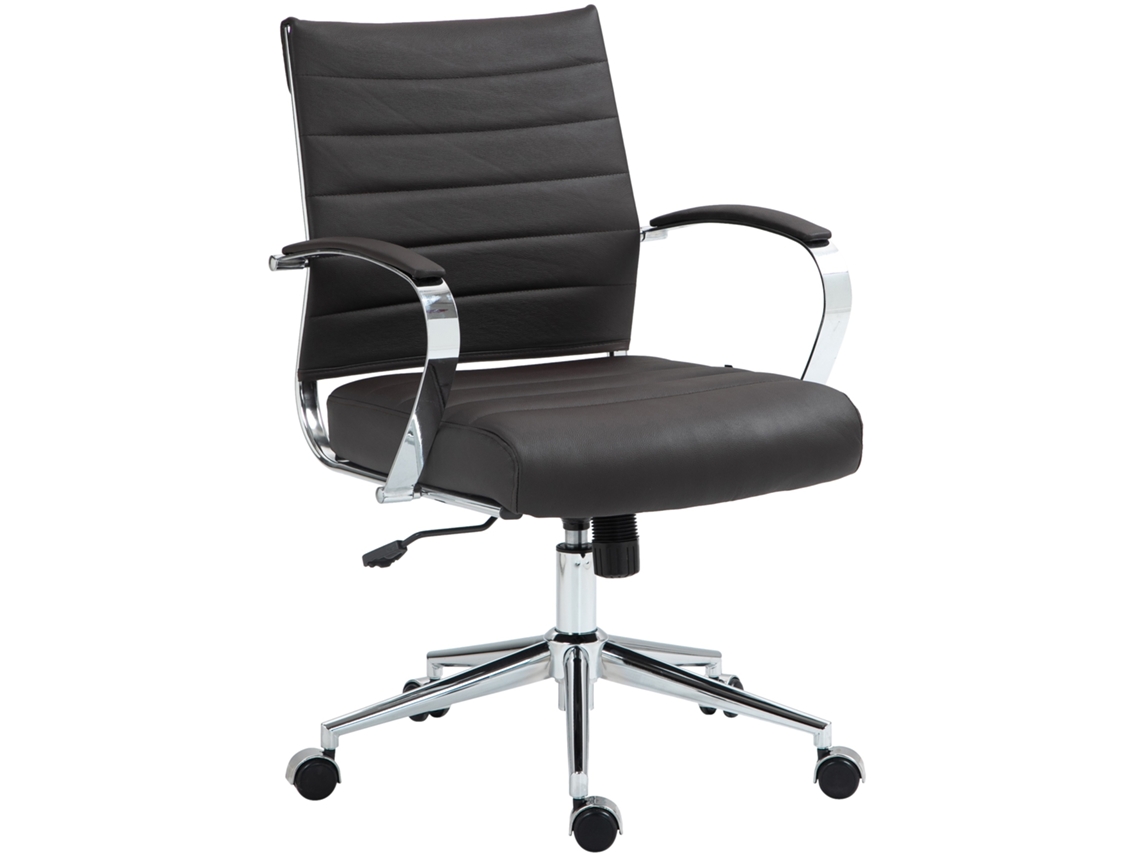 Silla de oficina Oakland marrom/couro genuíno CLP
