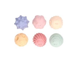 Juego De 6 Pelotas De Pvc Texturizadas Para Bebés Mayores De 6 Meses - Juego Sensorial