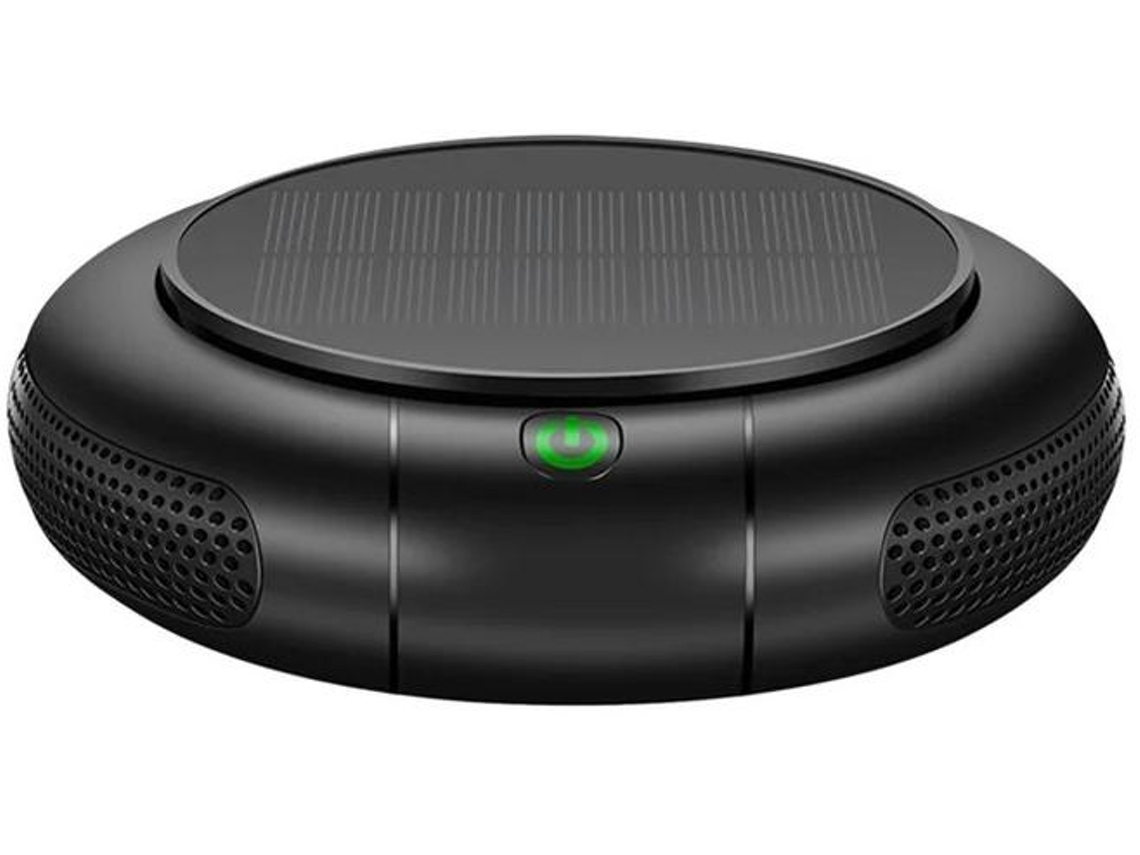 Purificador De Aire Ion Negativo Solar 1200mah Para Coche/casa Yizhood Negro
