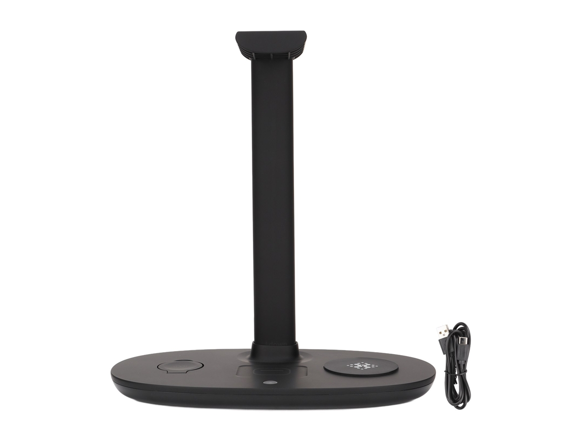 Base De Carregamento Sem Fio 4 Em 1 Com Suporte Para Fones De Ouvido Qi 15w Carga Rápida Design Detachável