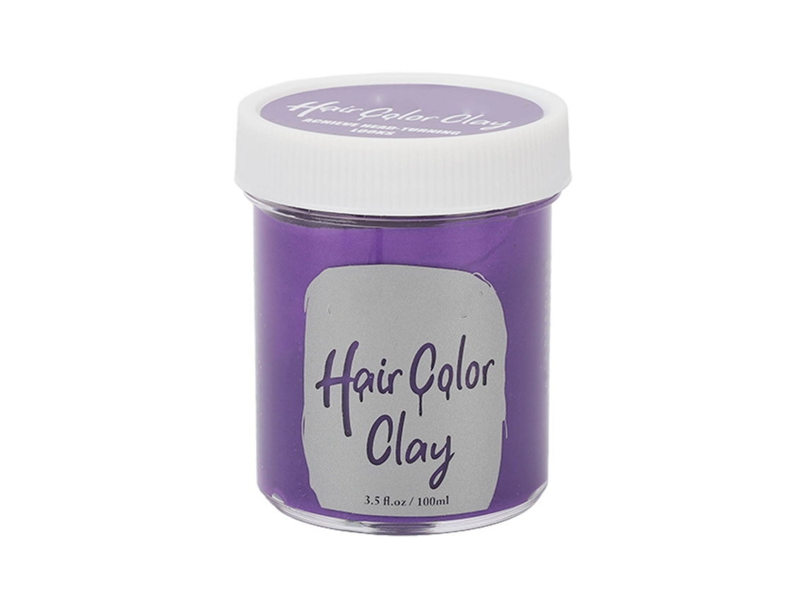Cera Arcilla Temporal De Tinte De Pelo Morado Para Hombre Y Mujer Herramienta De Estilismo Para Cosplay Fiesta Halloween 3.5oz