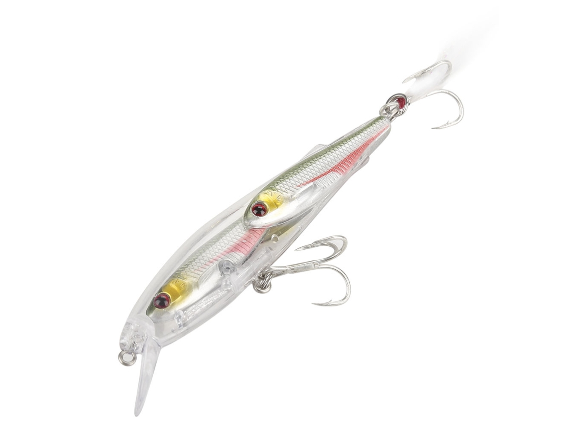 Bait Duro (simulación De Cardumen Para Atraer Lucios Y Lobinas) Minnow Simulado Cardumen De 3 Peces Bait Duro Lure De Plástico Para Lucios Y Lobinas (dorso Verde)