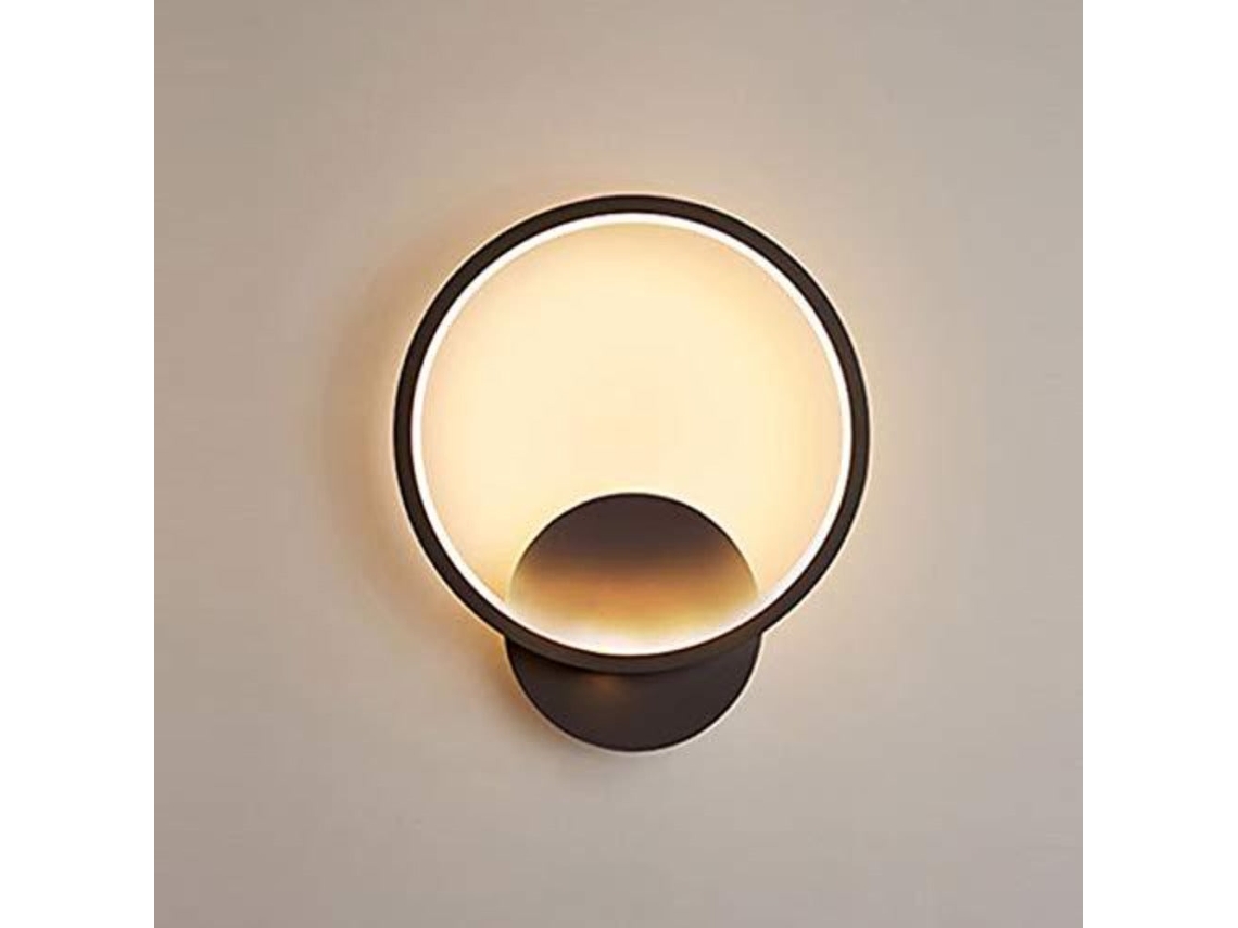 Lámpara de Parede Do Quarto Luz Interna Da Parede Led Interna 3000K 845Lm Moderno Black Metal e Design de Acrílico Iluminação para O Quarto É O Estu