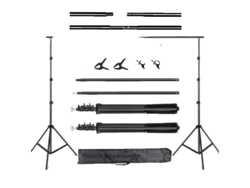 Soporte de fondo para estudio de fotografía y vídeo, sistema telescópico ajustable, bolsa de transporte incluida, 2,6 x 3 m, nuevo y flexible OEM