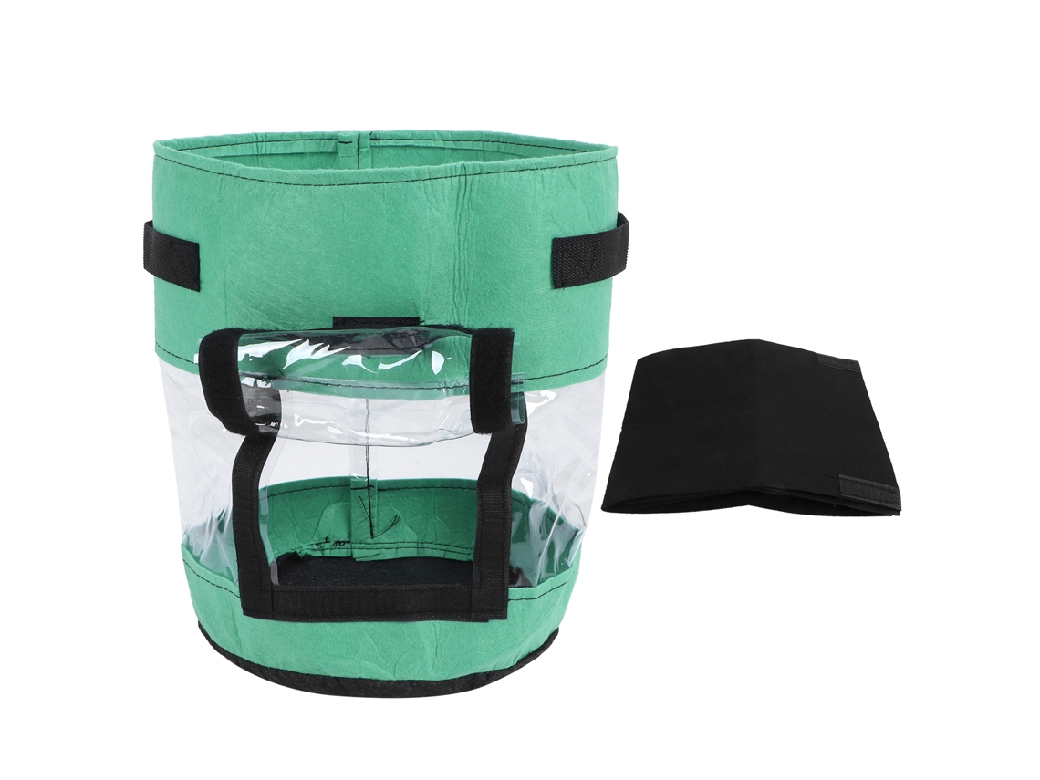 Bolsa De Cultivo De Patatas 360° Transparente Con Tela Opaca 30x35cm 26l/7gal Accesorio De Jardín