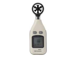 Anemómetro digital con pantalla LCD, medidor de velocidad del viento y temperatura, herramienta de medición portátil para navegación, surf, fotografía y drones.
