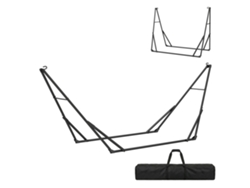 Soporte plegable portátil para hamaca con bolsa - Negro
