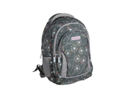 Mochila Escolar Con Tres Cremalleras, Panel Acolchado, Detalles Reflectantes Y Compatible Con Trolley. 28x12x37 Cm.
