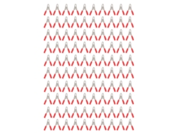 Pinza Aislada 20a 100pcs Terminal De Prueba Clip Cocodrilo Con Funda Pvc