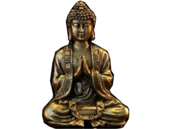 Pieza Decorativa ZEN'LIGHT Meditación 3 (Gris - 10x5x12 cm - Resina)