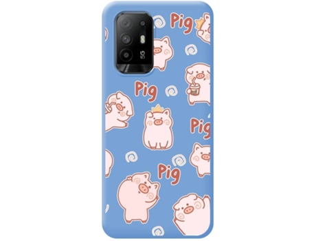 Carcasa para Oppo A94 5G TUMUNDOSMARTPHONE Silicona Líquida Dibujos Azul