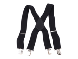 Cinturón Elástico Para Hombre De 5 Cm De Ancho, Negro, Sencillo, Resistente, De Metal, Ideal Para Traje, Boda O Negocios.
