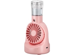 (rojo) Ventilador Nebulizador De Mano Recargable, Ventilador De Escritorio, Pulverizador Liviano