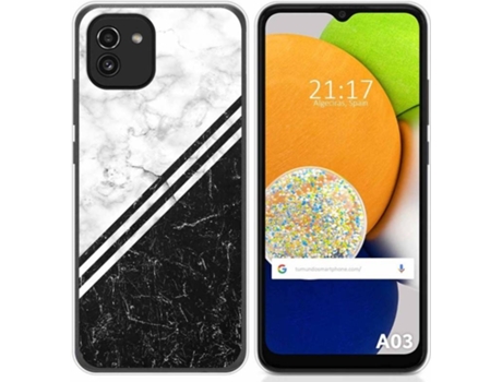Carcasa para Samsung Galaxy A03 TUMUNDOSMARTPHONE Dibujos Mármol 01 Multicolor