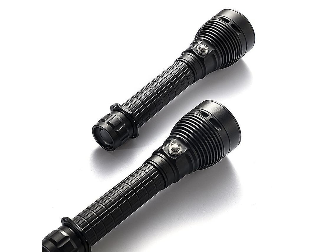 Linterna Yunzii para buceo, pesca y caza, recargable por USB, color negro brillante