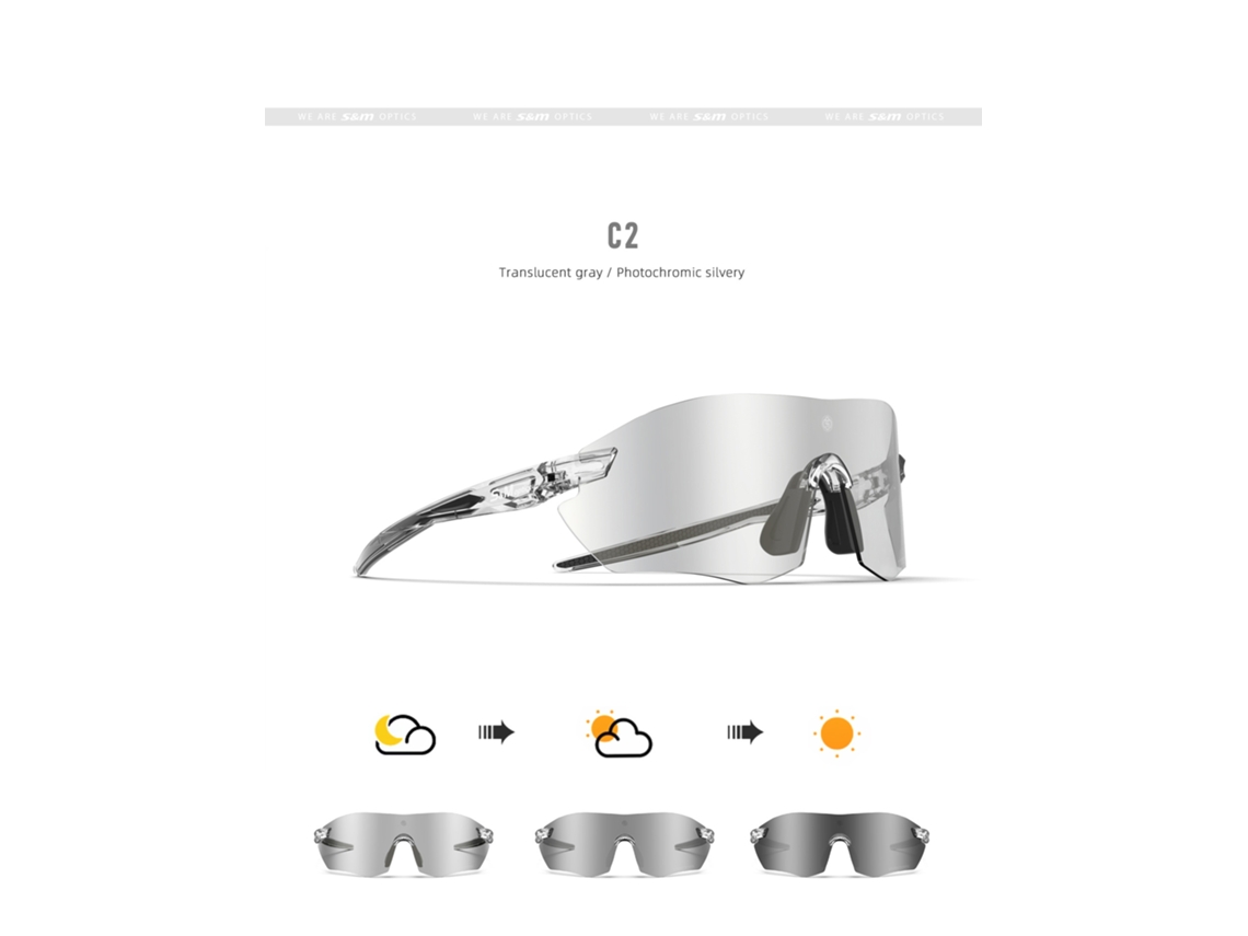 Gafas de seguridad fotocromáticas Yuysan para uso diurno y nocturno, color gris.